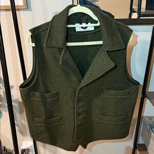 Vintage Filson Mackinaw Wool Western Vest (xl, dark green)